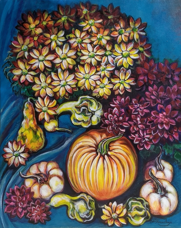 Autumn fire by artist Anastasia Shimanskaya